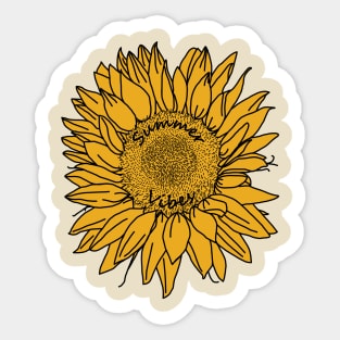 Sunflower Summer Vibe Sticker